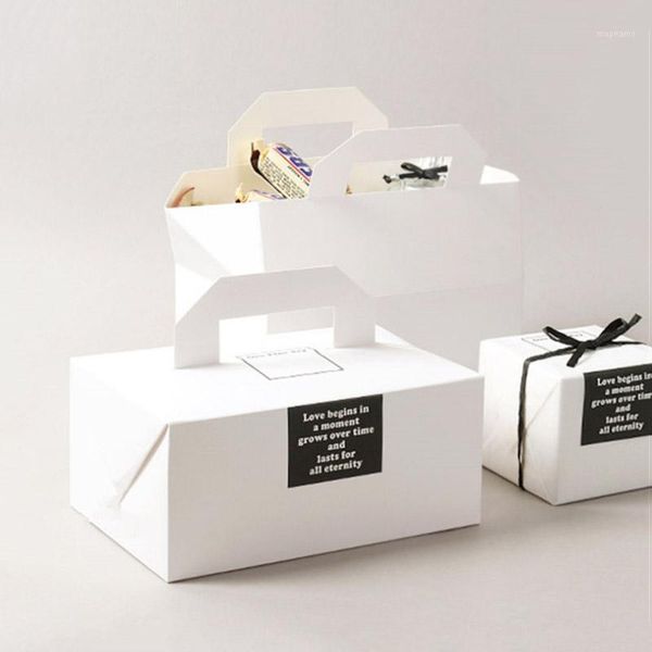 

gift wrap 10 pcs / box cake west point white dessert packaging paper cup wedding party portable carton1