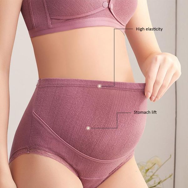 

women's panties pregnant pregnancy high waist stomach lift underwear cotton lingerie large size breathabl intimates, Black;pink