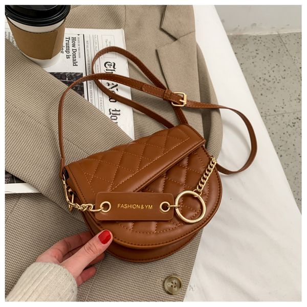 

hbp lattice tote saddle bag women fashion new high-quality pu leather women's designer handbag vintage shoulder messenger bag purses