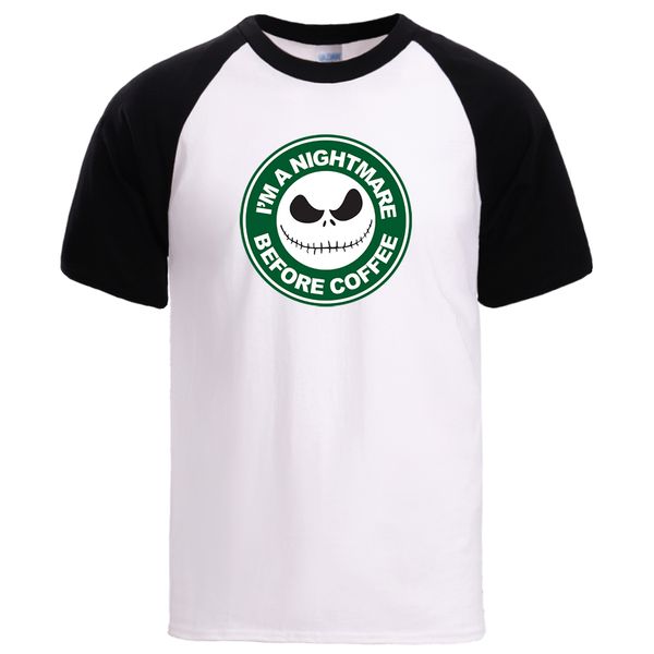 

men summer jack before coffee i am nightmare short sleeve tee raglan tshirt crewneck pullover sport hooded sweatshirt hoodie men t shirt