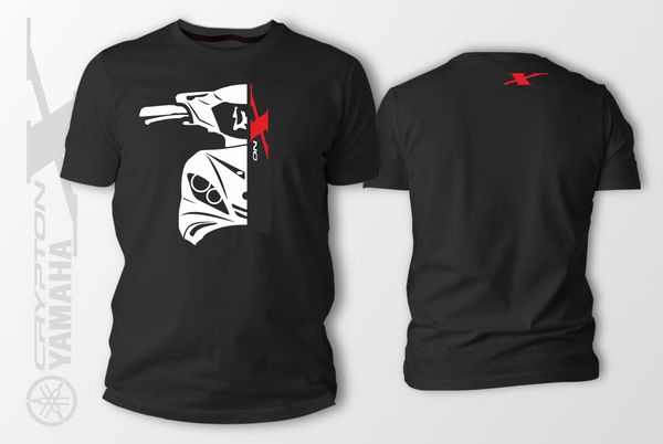 

double side yama crypton x135 car auto black letter print short sleeve t shirt men che guevara t shirt sport hooded sweatshirt hoodie