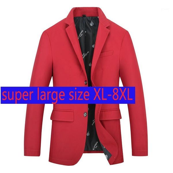 

2020 new arrival fashion super large autumn men single breasted casual suit coat plus size xl 2xl 3xl 4xl 5xl 6xl 7xl 8xl1, White;black