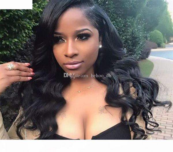 

peruvian virgin human hair silk full lace wigs body wave glueless silk base lace front wigs with baby hair for black women, Black;brown