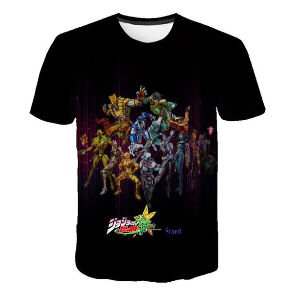 

cool jojo bizarre adventure graphic homme japanese anime style soft 3d print shirts hippie plus size hippie men clothing