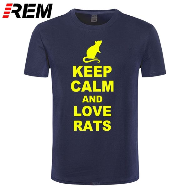 

sport rem keep calm and love rats fashion casual funny mans t-shirt
