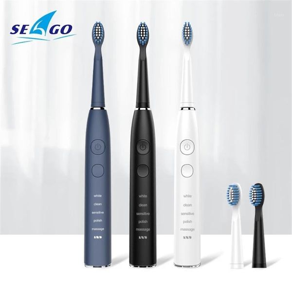 

smart electric toothbrush seago rechargeable sonic for 5 modesclean gift set with 4 brush heads & 1 interdental sg575tool1