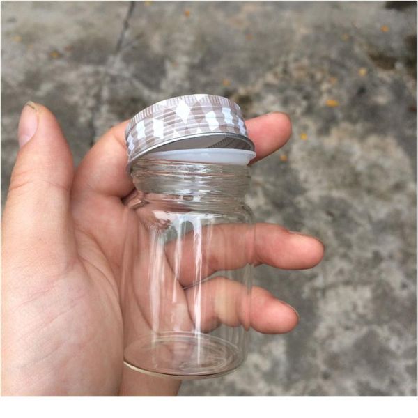 

80ml glass storage bottles screw aluminum cap sile ser empty jars sealed bottles liquid jars bottles 4 color c jllkki
