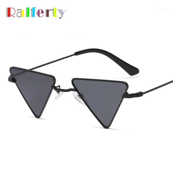 

ralferty retro vintage triangle sunglasses women men metal frame streetwear festival sun glasses zonnebril dames f933181, White;black