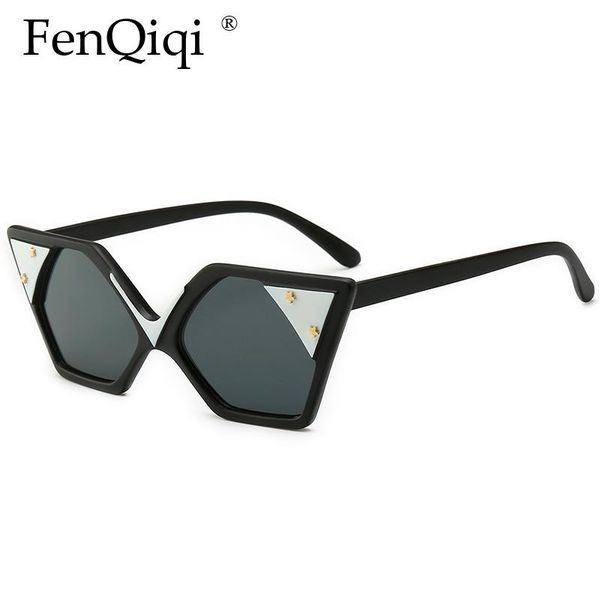 

sunglasses fashion trend personality cat eye women, White;black