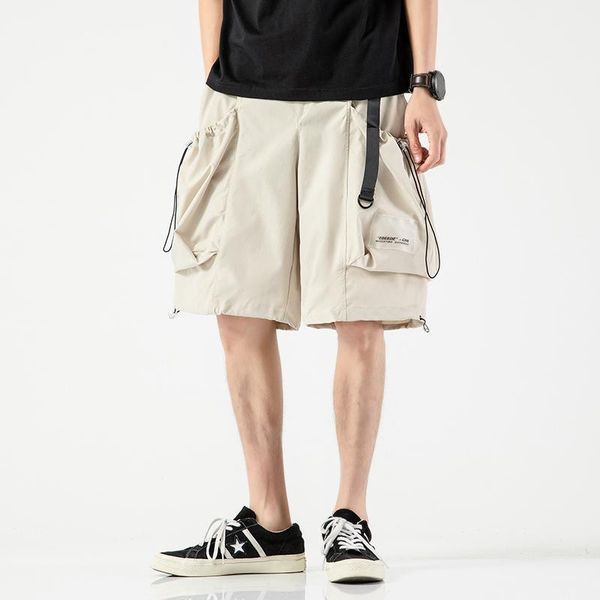 

men's shorts zhuzunzhe 2021 summer japanese large size pocket harlan overalls five points men's casual trendy fashion1, White;black