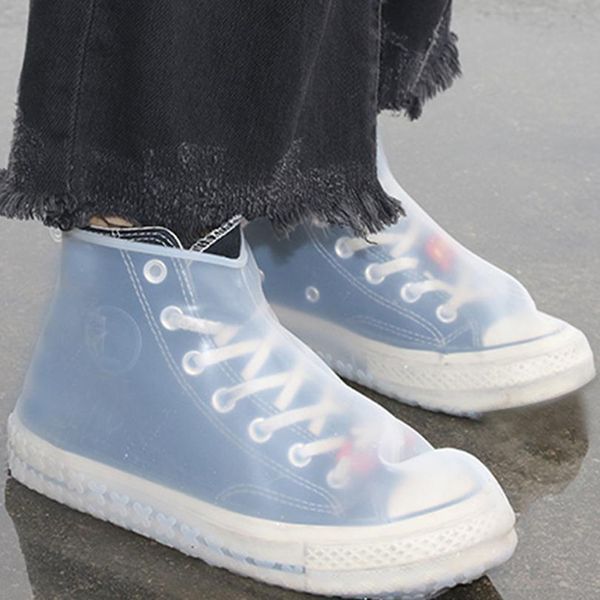 

sile overshoes reusable waterproof rainproof men shoes covers rain boots non-slip washable wear-resistant re bbytvc
