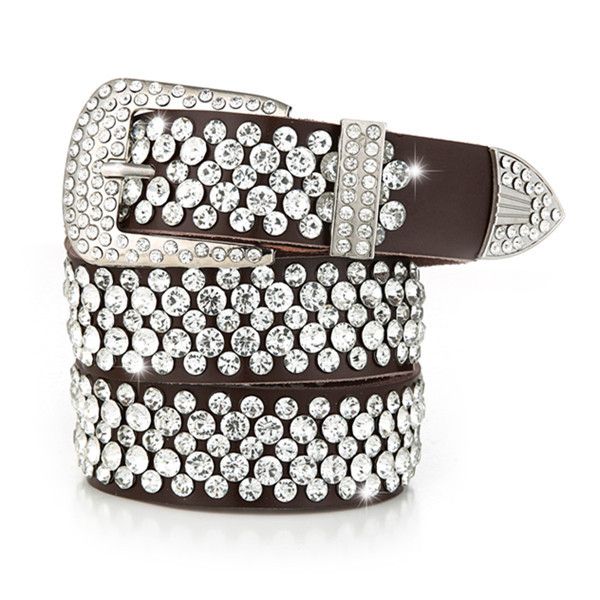 

110cm genuine leather belt for woman female fashion luxury sparkling full diamonds zircon rhinestone belt 3.5cm pin buckle, Black;brown