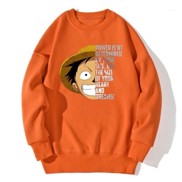 

one piece cartoon drop shoulders sweatshirt for mens casual long sleeve pullovers winter hip hop 2020 sudaderas masculino1, Black