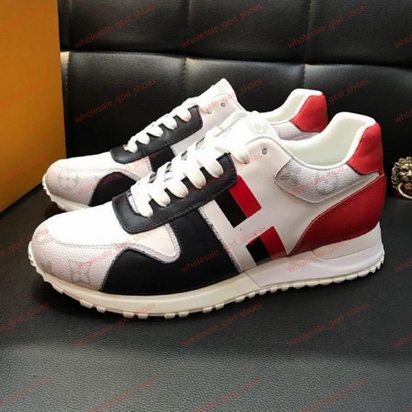 

2020 new shoes fashion leather plus run away sneaker fashion shoes for men with original runner outdoors chaussures pour hommes, Black