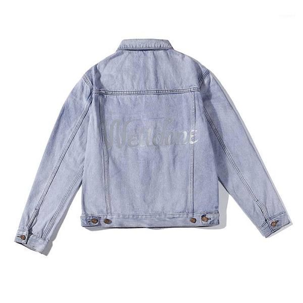 

20ss welldone jacket latest autumn winter hip hop oversize denim jackets men women streetwear kaney west we11 done coat1, Black;brown