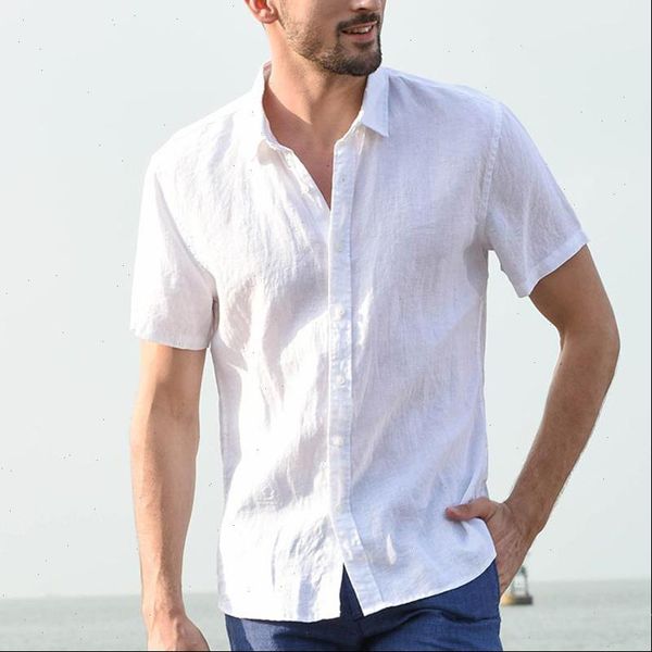 

fashion new summer mens casual shirts short sleeve turn down collar basic blouse casual loose thin men plus size, White;black
