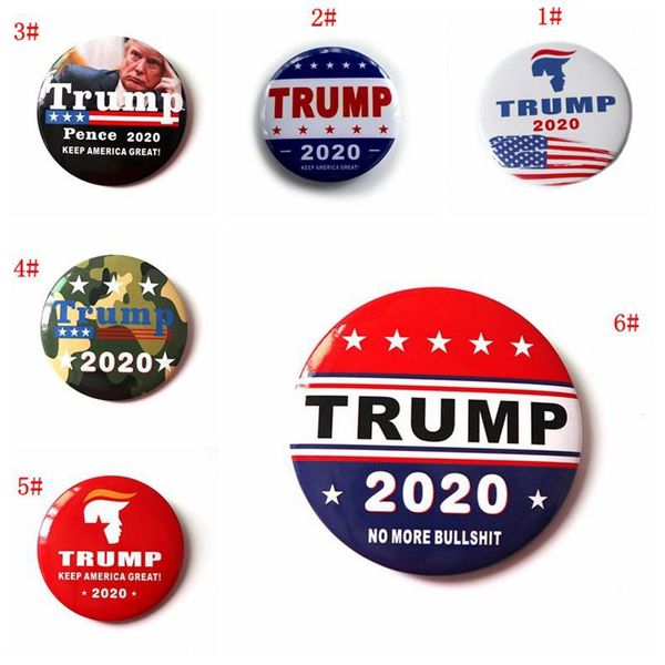 

7 styles metal trump badge 2020 enamel pins america president campaign political brooch coat jewelry brooches party favor dbc vt1158