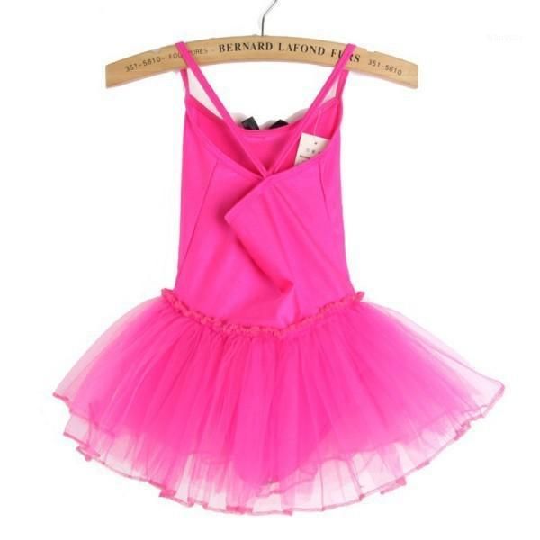 

cute child girls dance dress tutu ballet swan show sling dancewear1, Black;red