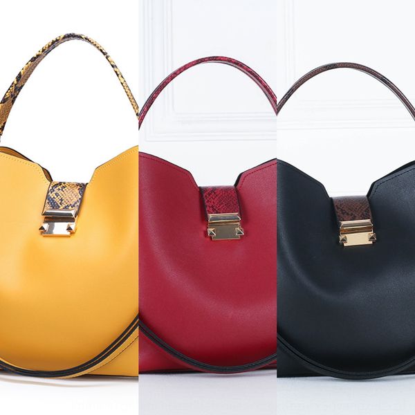 

women's 2020 new two piece cover mother korean version versatile one shoulder straddle bucket hand handbag bag hcs8x