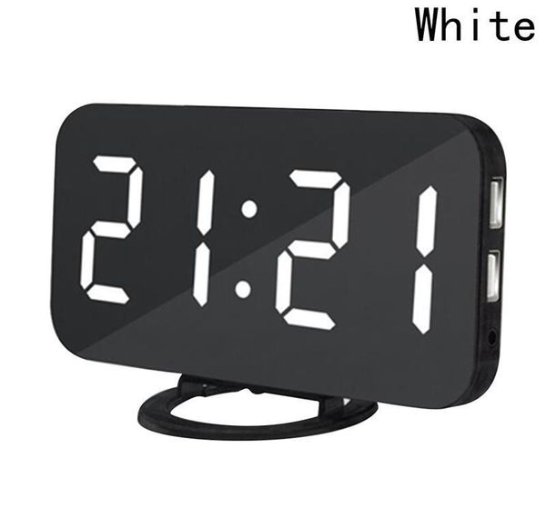 

led mirror alarm clock digital table clock multifunction sn display time night led light bbyhbe garden2010