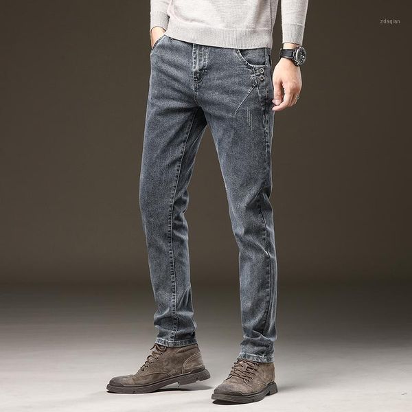 

2020 new fashion mens streched jeans pants1, Blue
