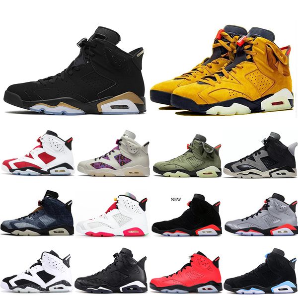 

6 6s black infrared mens basketball shoes hare tech chrome new bred sports blue unc black cat tinker hatfield men sports trainers sneakers