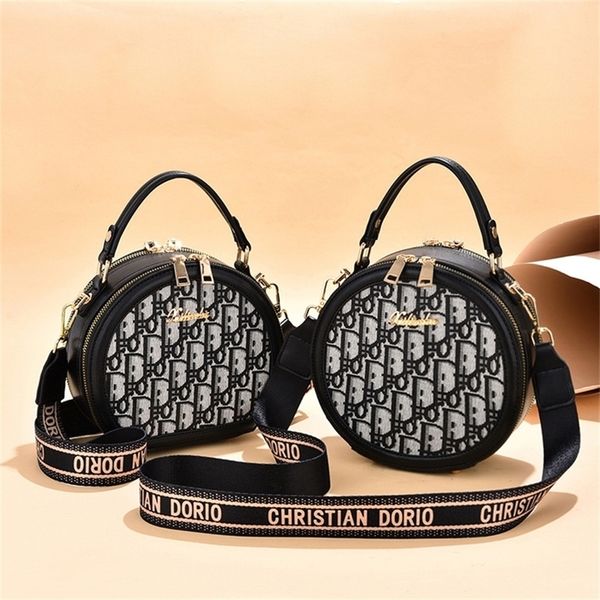 

factory store shop new fashion mini round foreign style versatile wide strap letter portable women's single shoulder diagonal bag whole