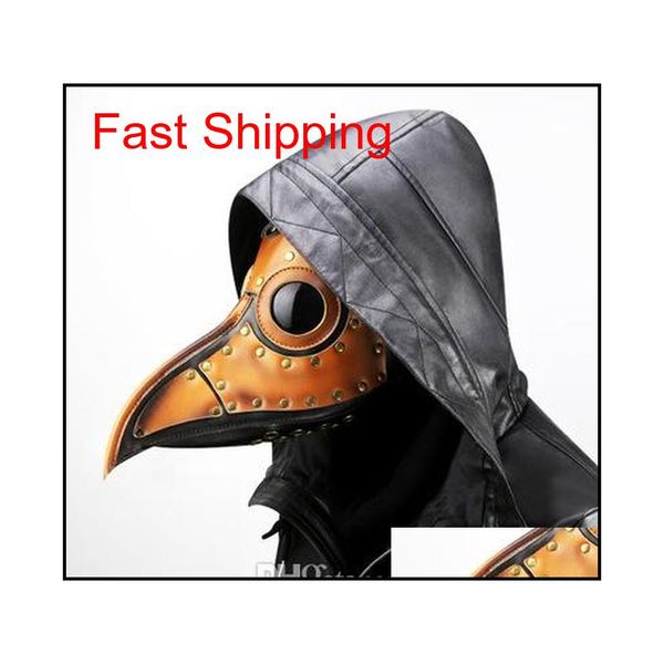 

retro steampunk fashion pu bird mask halloween masquerade mask protective mask cosplay prop holiday qylhzl nana_shop, Silver