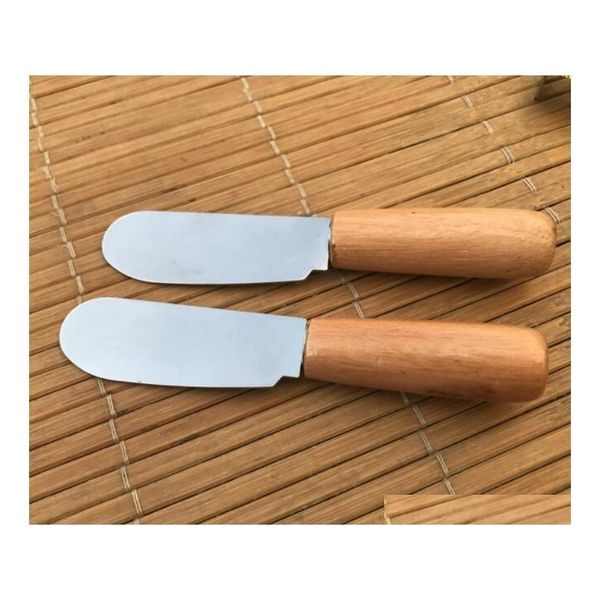 

cheese knife stainless steel butter knife with wooden handle spatula wood butter cheese dessert jam spreader br jllfup dh_niceshop