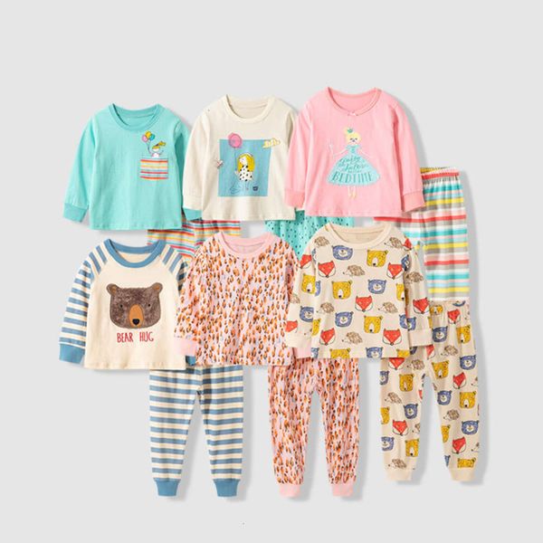 

wear children's trousers fall 2020 home boys' and girls' pajamas long sve suit, Blue;red