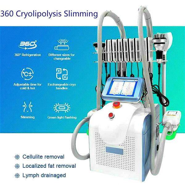 Cryolipólise Cryo Double Chin Tratamento de gordura Freeze Slimming Machine Lipo Laser Ultrassom Cavitação Cryolipolisis