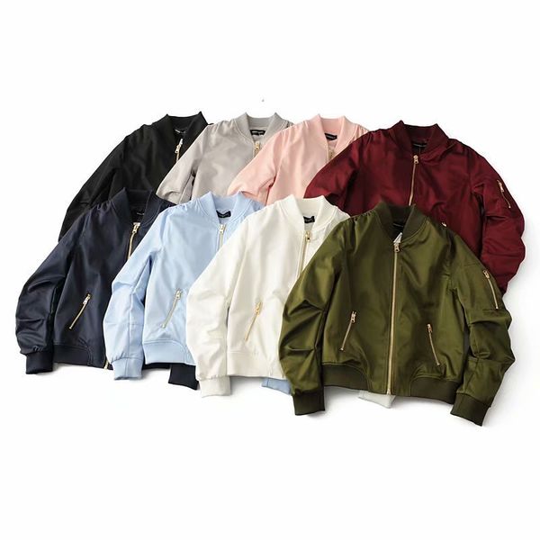 

bella philosophy autumn winter long sleeved pilot jackets women basic all-match coat female bomber jacket lady flight jacket 201126, Black;brown