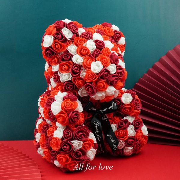 

creative pe foam bear roses flower simulation flower home weddingromantic artificial flowers for new year valentine day