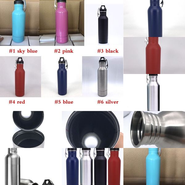 

stainless steel wide mouth drinking cycling sports camping travel drink water bottle 6 colors 7 ncka0