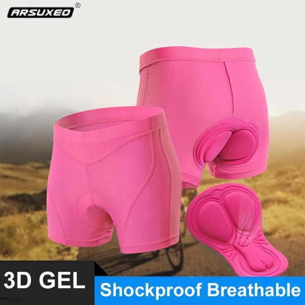 

motorcycle apparel arsuxeo women cycling underwear 3d gel padded shockproof bike bicycle shorts comfortable riding underpants clothing cicli