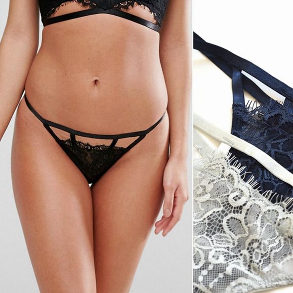 

t-shaped female eyelashes lace thin belt t pants underpants, Black;pink