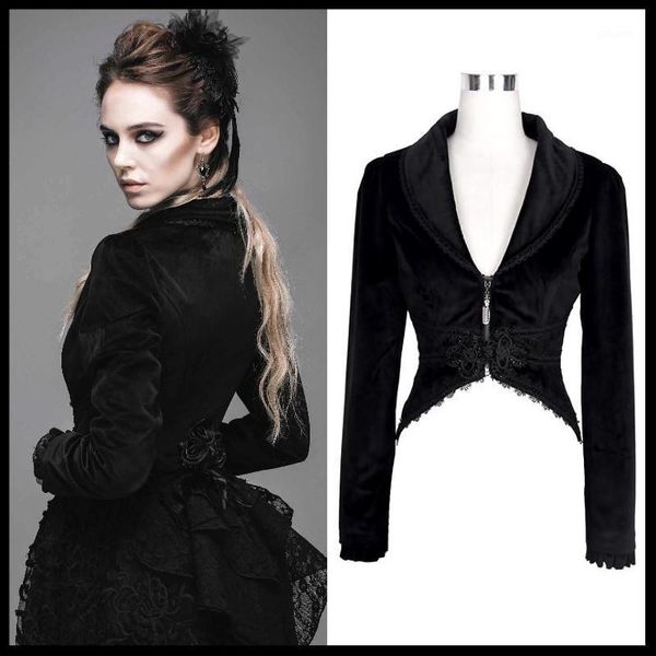 

devil fashion women gothic swallow-tailed party jacket coat steampunk court lace short jacket1, Black;brown