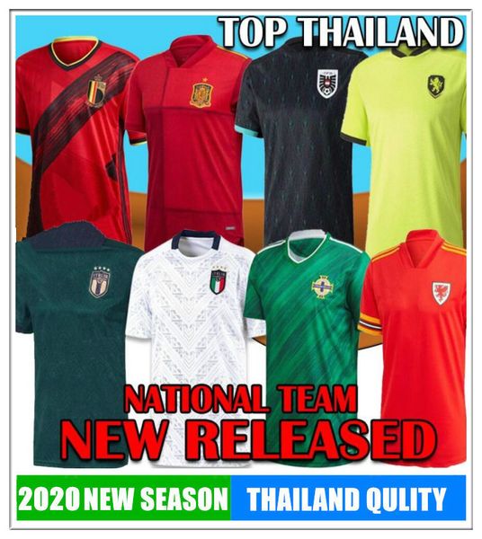 

21 Northern Ireland Scotland Switzerland Wales Soccer Jerseys Austria Muller Hungary Italia Sweden Belgium Spain Russia Czech footbaLL, Black;yellow