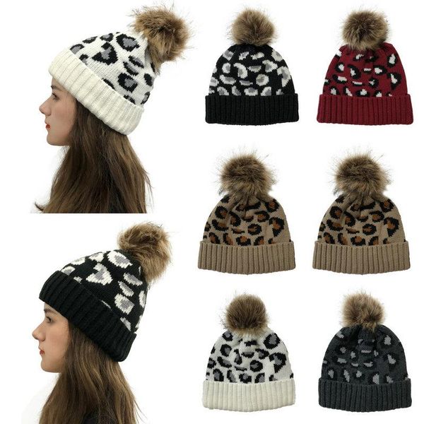 

winter hats for women outdoor sport cycling travel warm thick cap female new fashion pompon knitted beanie hat wholesale bonnets, Blue;gray