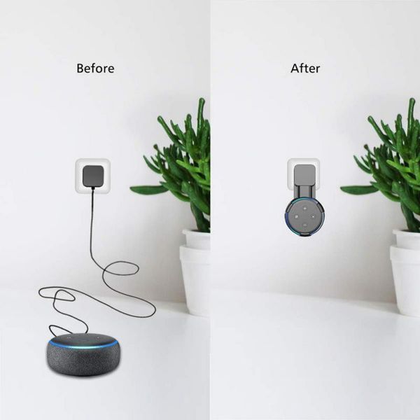 

mini outlet wall mount stand hange for echo dot 3rd generation holder case us plug plug in mount stand work with echo wmtnnl hwjh