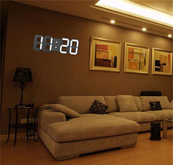 

modern design 3d led wall clock modern digital alarm clocks display home living room office table desk night wal jllrlc eatout