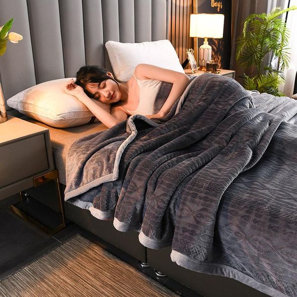

blankets renteng 7d carved milk fleece blanket, thin blanket flannel coral bed sheet, warm winter nap