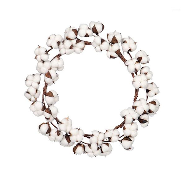 

1pc christmas party decorating cotton wreath simulation handmade farmhouse wreath for wall front door xmas supplies a351