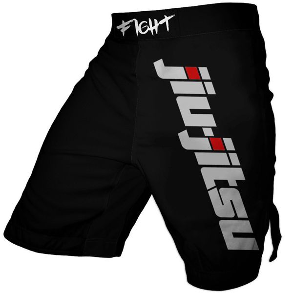 

jiu jitsu printing boxing shorts casual sports gym shorts mma bjj muay thai shorts trunks q1127, White;black