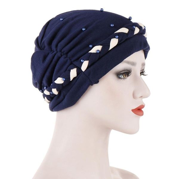

beanie/skull caps hair accessories for the twin twist braid turban tjm arab muslim nail bead baotou cap, Blue;gray