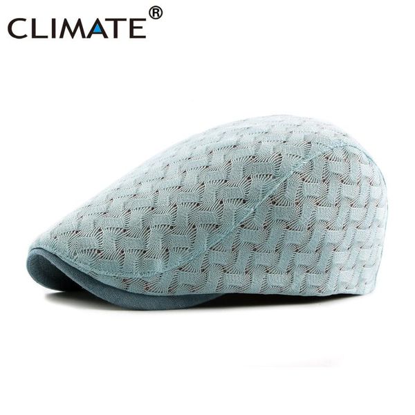 

climate new men women beret hat flat cap spring summer cool hat blue flowers berets flat caps adjustable men, Blue;gray