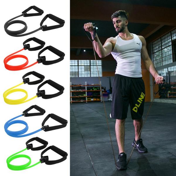 

resistance bands 1.2m yoga pull rope elastic band workout exercise rubber tensile tube expander fitness training equipment
