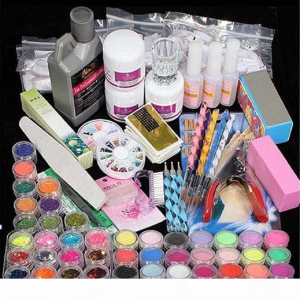 

professional acrylic liquid powder glitter clipper primer file nail art tips tool brush tools set kit