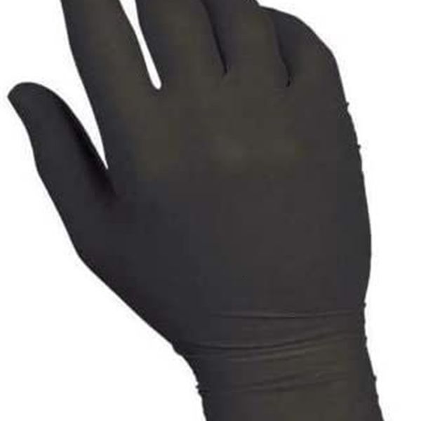 

100 glove black gloves nitrile count powder box (large) 16drl