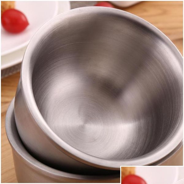 

popular double layer rice bowl 304 stainless steel korean type resista sqcpnp five2010